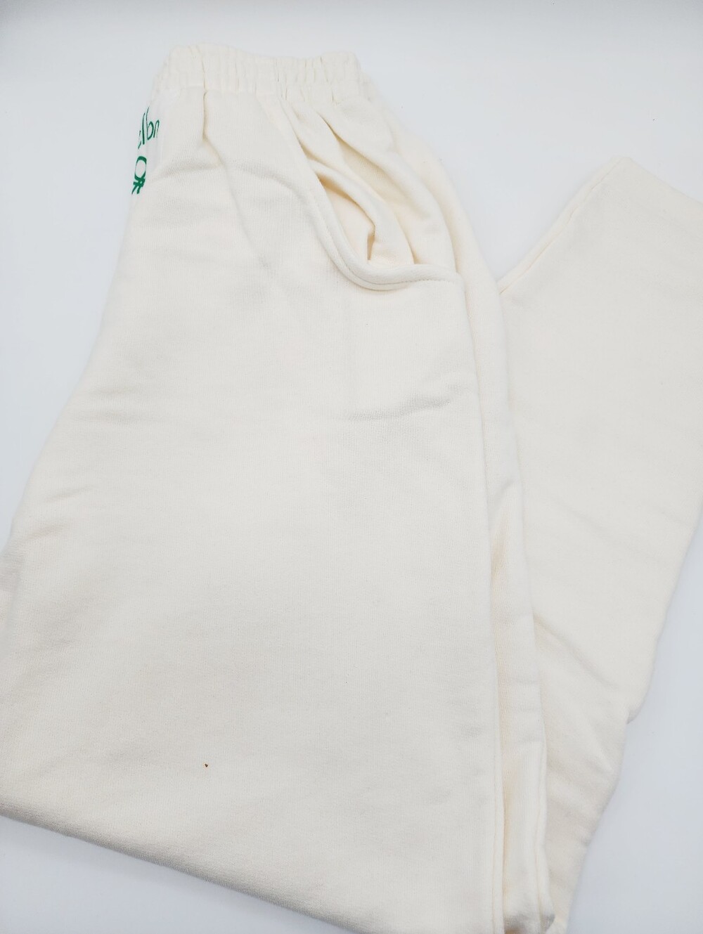 United Colors of Benetton Off White Cotton Sweatpants Italy Size XS NEW - Picture 14 of 15